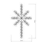 Фигура cветодиодная ARD-STAR-M2-380x250-36LED Warm (230V, 2.5W) (Ardecoled, IP65) Lednikoff