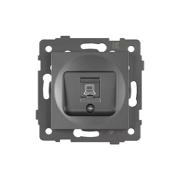 Механизм компьютерной розетки SCT-MPC1-PL-GR-V (RJ-45, CAT6) (Arlight, -) Lednikoff