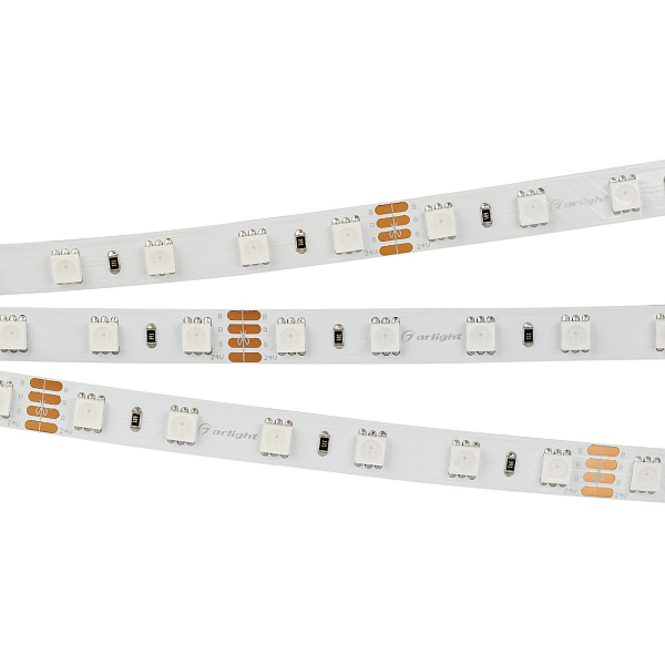 Светодиодная лента RT-B60-10mm 24V RGB (14.4 W/m, IP20, 5060, 5m) (Arlight, Открытый) Lednikoff