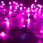 Светодиодная гирлянда ARD-STRING-CLASSIC-10000-BLACK-100LED-FLASH PINK (230V, 7W) (Ardecoled, IP65) Lednikoff