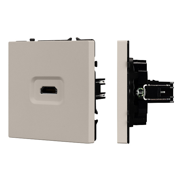 Механизм HDMI розетки SCT-NOBE-MHD1-SFPL-CA (Arlight, Кашемир) Lednikoff