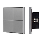 INTELLIGENT ARLIGHT Кнопочная панель KNX-304-23-IN Grey (BUS, Frame) (IARL, IP20 Металл, 2 года) Lednikoff