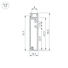 Профиль PLINTUS-H55-2000 BLACK (Arlight, Алюминий) Lednikoff