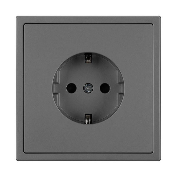 Механизм электрической розетки SCT-NOBE-MEU1-SFPL-GR (230V, 16A) (Arlight, Серый базальт) Lednikoff