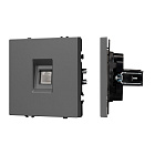 Механизм компьютерной розетки SCT-NOBE-MPC1-SFPL-GR (RJ-45, CAT6) (Arlight, Серый базальт) Lednikoff
