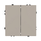 Механизм выключателя двухклавишный проходной SWT-NOBE-MKP2-SFPL-CA (230V, 10A) (Arlight, Кашемир) Lednikoff