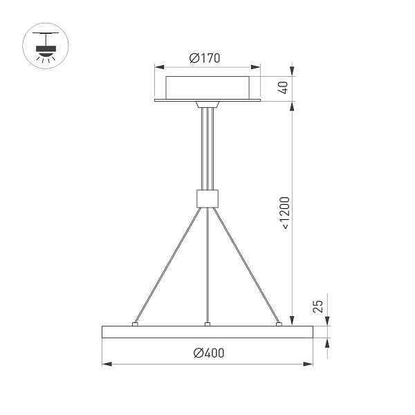 Светильник SP-CONGO-CAN-1-R400-24W Day4000 (BK, 120 deg, 230V) (Arlight, IP20 Металл, 5 лет) Lednikoff