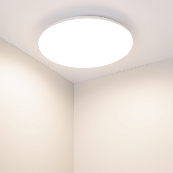Светильник CL-FRISBEE-DIM-R250-12W Day4000-MIX (WH, 180 deg, 230V) (Arlight, IP54 Пластик, 3 года) Lednikoff