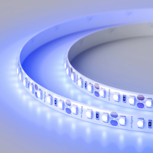 Светодиодная лента RTW 2-5000SE 12V Blue 2x (3528, 600 LED,LUX) (Arlight, 9.6 Вт/м, IP65) Lednikoff