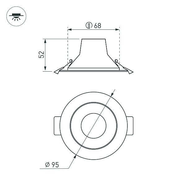 Светильник IM-STORM-R95-6W Day4000-MIX (WH, 80 deg, 230V) (Arlight, IP20 Металл, 3 года) Lednikoff
