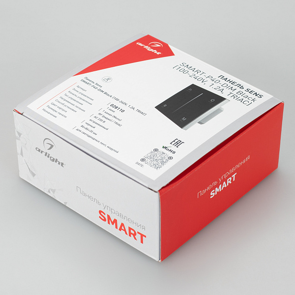 Панель SMART-P36-DIM-IN Black (230V, 1.2A, TRIAC, Sens, 2.4G) (Arlight, IP20 Пластик, 5 лет) Lednikoff