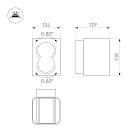 Светильник LGD-WALL-VARIO-S104x129-2x6W Day4000 (BK, 1-80 deg) (Arlight, IP54 Металл, 3 года) Lednikoff