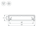 Профиль ALM-FLAT-S-2000 ANOD (Arlight, Алюминий) Lednikoff