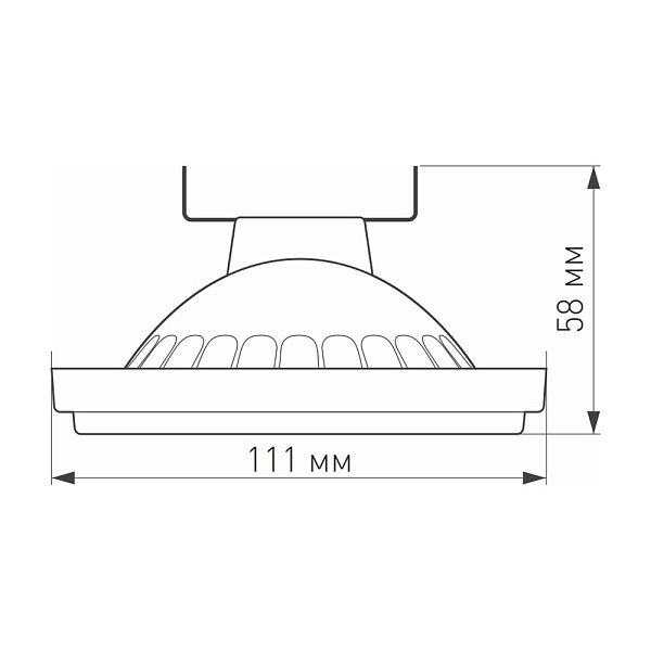 Лампа AR111-UNIT-G53-12W- Warm3000 (WH, 120 deg, 12V) (Arlight, Металл) Lednikoff