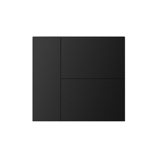 INTELLIGENT ARLIGHT Накладка панели KNX-23-3G-SUF Black (Backlightless) (IARL, IP20 Металл, 2 года) Lednikoff