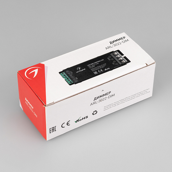 Диммер ARL-3022-DIM (12-24V, 1x25A, 0-10V) (Arlight, IP20 Металл, 3 года) Lednikoff
