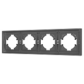 Рамка пластиковая FRM-TENDO-SFPL-4-GR (Arlight, Матовый графитовый)