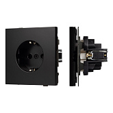 Механизм электрической розетки SCT-TENDO-MEU1-PL-BK (230V, 16A) (Arlight, Черный)