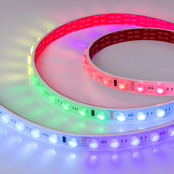 Светодиодная лента герметичная DMX-FLT-PS-S36-23mm 24V RGB-PX6 (20 W/m, IP67, 30deg, 5m) (Arlight, -) Lednikoff