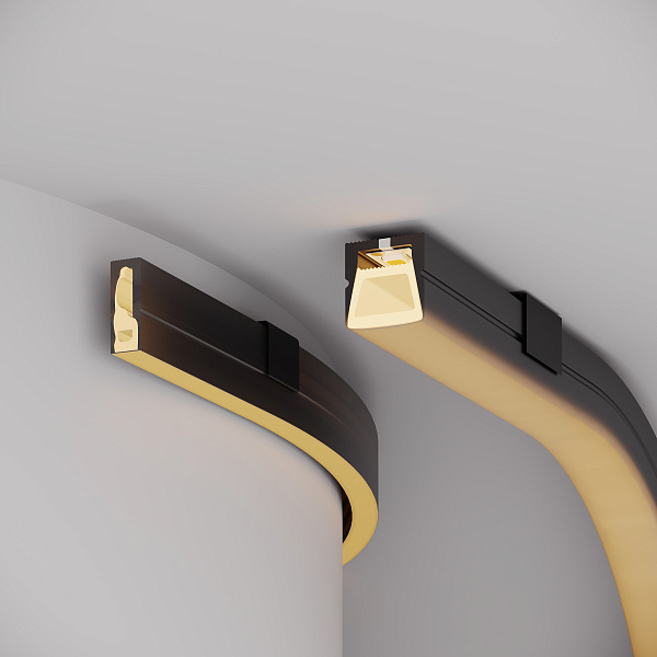 Силиконовый профиль WPH-FLEX-0612-SIDE-S8-5m BLACK (Arlight, Силикон) Lednikoff