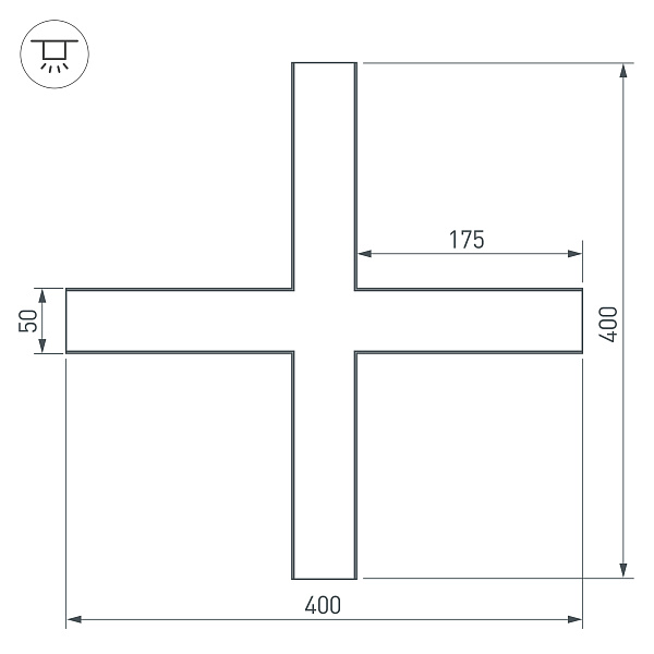Крестовина SL-LINE-5035 (Arlight, Металл) Lednikoff