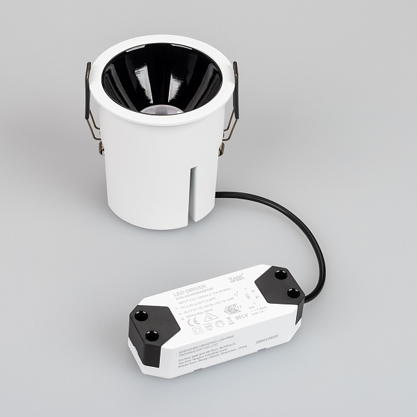 Светильник MS-ATLAS-BUILT-R90-25W Warm3000 (WH-BK, 30 deg, 230V) (Arlight, IP20 Металл, 5 лет) Lednikoff