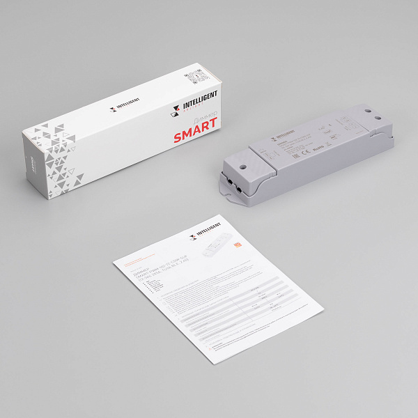 INTELLIGENT ARLIGHT Диммер SMART-PWM-102-72-CDW-SUF (12-36V, 2x5A, TUYA BLE, 2.4G) (IARL, IP20 Пластик, 5 лет) Lednikoff