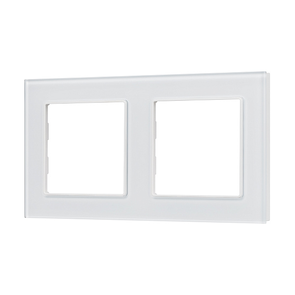 Рамка стеклянная FRM-GLARE-GS-2-WH (Arlight, -) Lednikoff