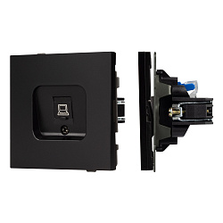 Механизм компьютерной розетки SCT-TENDO-MPC1-PL-BK (RJ-45, CAT6) (Arlight, Черный)