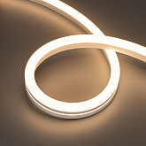 Светодиодная лента герметичная MOONLIGHT-SIDE-A140-12x24mm 24V Warm3000 (9.6 W/m, IP68, 5m, wire x2) (Arlight, Вывод прямой, 3 года)