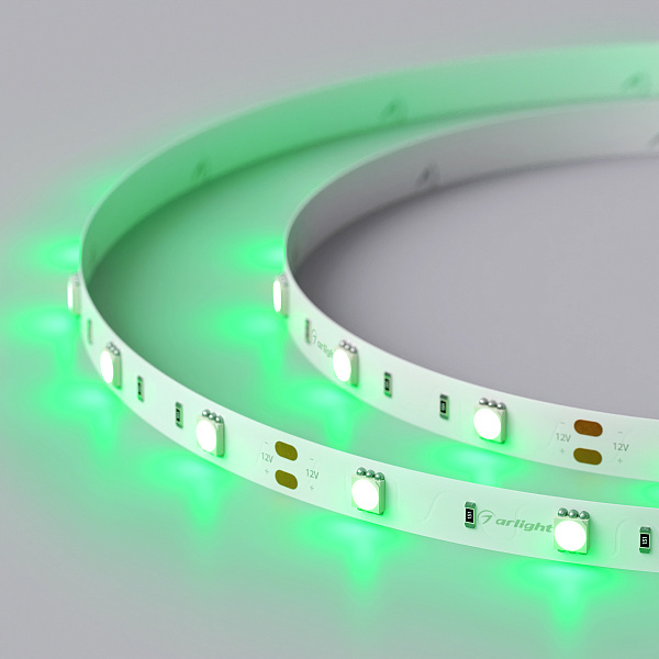Светодиодная лента RT 2-5000 12V Green (5060, 150 LED, LUX) (Arlight, 7.2 Вт/м, IP20) Lednikoff