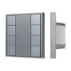 INTELLIGENT ARLIGHT Кнопочная панель DALI-201-23-8K-D2-IN Silver (BUS, Frame) (IARL, IP20 Металл, 3 года)