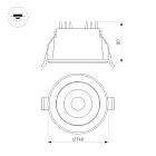 Светильник MS-ALORA-BUILT-R140-12W Day4000-MIX (BK, 40 deg, TRIAC) (Arlight, IP54 Пластик, 3 года) Lednikoff