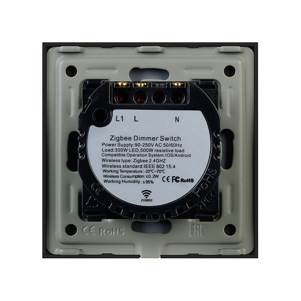 Светорегулятор сенсорный с Zigbee управлением SWT-OMALI-SD3-ZB-BK (250V, 500W) (Arlight, Стекло) Lednikoff