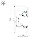 Профиль ARH-CEIL-REFLECT-2000 WHITE (Arlight, Алюминий) Lednikoff
