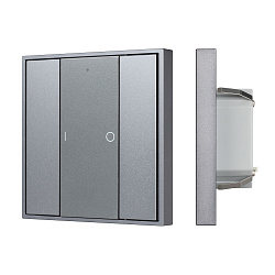 INTELLIGENT ARLIGHT Кнопочная панель DALI-201-23-1G-DIM-DT6-IN Silver (BUS, Frame) (IARL, IP20 Металл, 3 года)