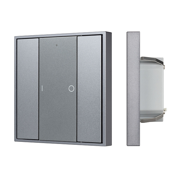 INTELLIGENT ARLIGHT Кнопочная панель DALI-201-23-1G-DIM-DT6-IN Silver (BUS, Frame) (IARL, IP20 Металл, 3 года) Lednikoff