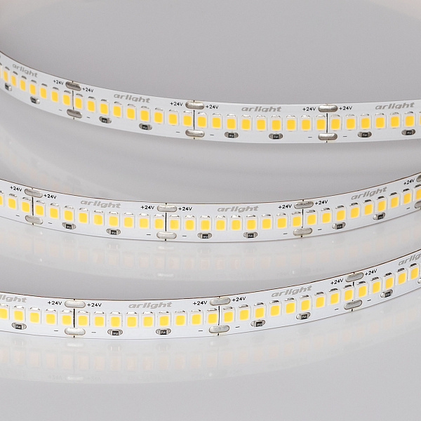 Светодиодная лента ULTRA-A288-10mm 24V Warm3000 (17 W/m, IP20, 5m) (Arlight, высок.эфф.200 лм/Вт) Lednikoff