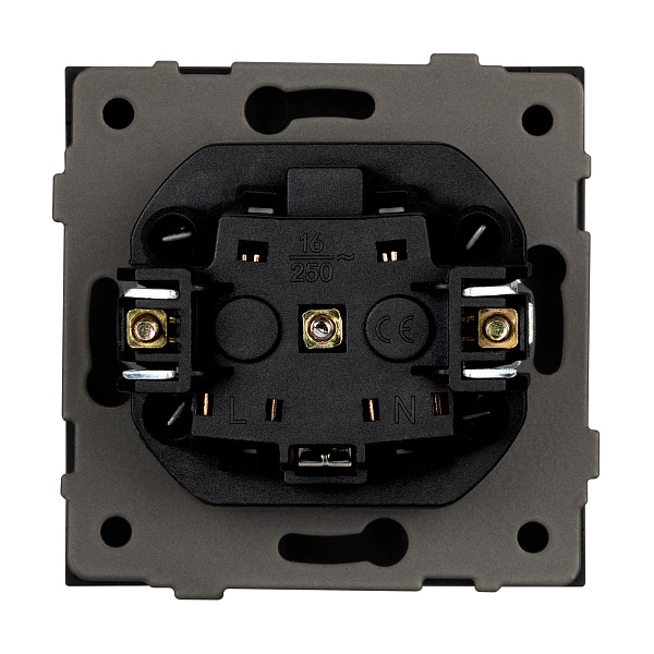Механизм розетки влагозащищённый SCT-TENDO-MCP-PL-BK (230V, 16A) (Arlight, Черный) Lednikoff