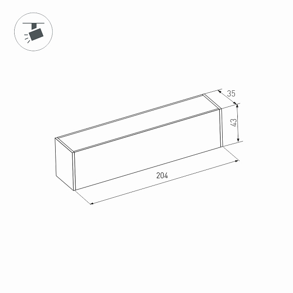 Светильник MAG-FLAT-45-L205-6W Warm3000 (BK, 100 deg, 24V) (Arlight, IP20 Металл, 5 лет)