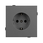 Механизм электрической розетки SCT-TENDO-MEU1-SFPL-GR (230V, 16A) (Arlight, Матовый графитовый) Lednikoff