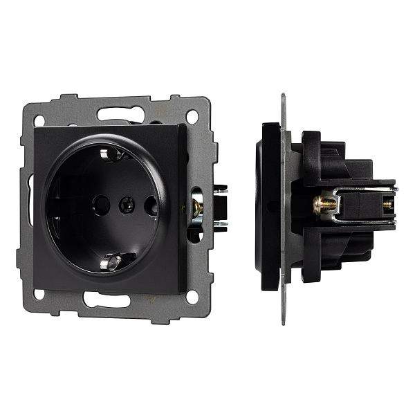 Механизм электрической розетки SCT-MEU1-PL-BK-V (250V, 16A) (Arlight, -) Lednikoff