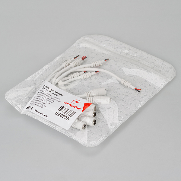 Коннектор питания J5.5-2.1mm-M-10cm (Arlight, -) Lednikoff