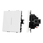 Механизм выключателя одноклавишный проходной LED SWT-NOBE-MKP1-SFPL-L-WH (230V, 10A) (Arlight, Белый кварц) Lednikoff