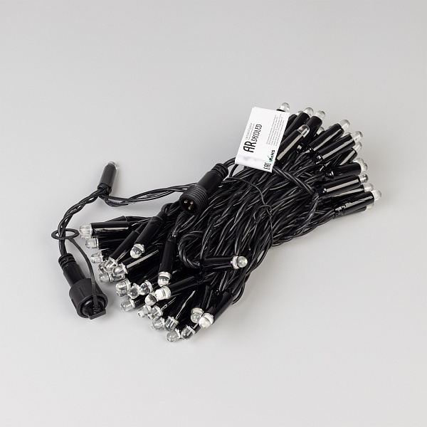Светодиодная гирлянда ARD-STRING-CLASSIC-9000-BLACK-60LED-LIVE RGB-SPI (12V, 40W) (Ardecoled, IP65) Lednikoff