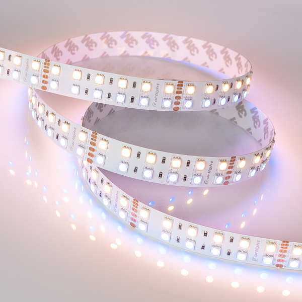 Светодиодная лента RT 2-5000 24V RGB-Warm 2x2 (5060, 720 LED, LUX) (Arlight, 32 Вт/м, IP20) Lednikoff