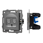 Механизм компьютерной розетки двойной SCT-MPC2-PL-GR-V (RJ-45, CAT6) (Arlight, -) Lednikoff