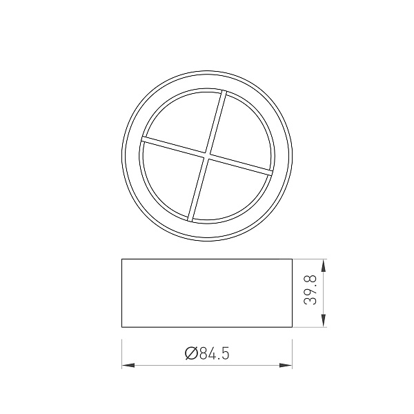 Решетка антибликовая LGD-ANTIGLARE-GRILLE-R85 (WH) (Arlight, Металл) Lednikoff