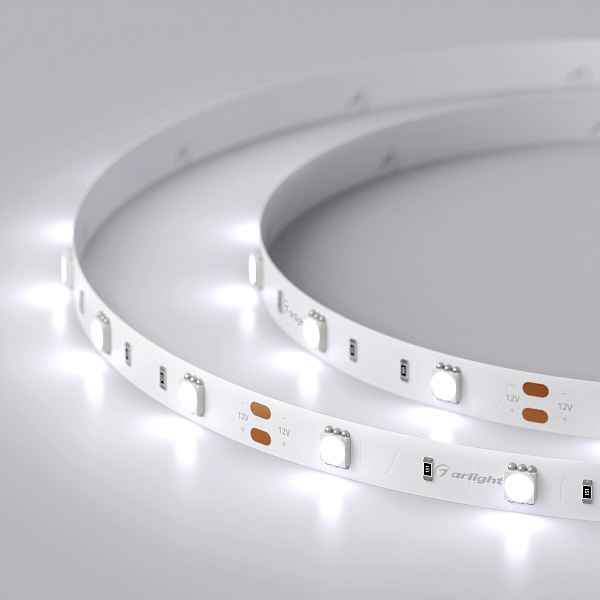 Светодиодная лента RT 2-5000 12V Cool 8K (5060, 150 LED, LUX) (Arlight, 7.2 Вт/м, IP20) Lednikoff