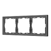 Рамка пластиковая FRM-NOBE-SFPL-3-GR (Arlight, Серый базальт)